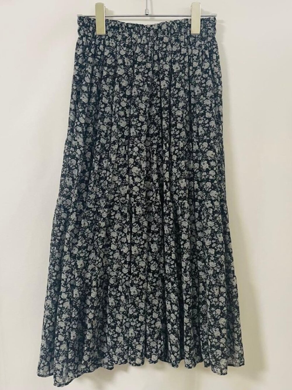 LaMia All-over Print Flared Long Skirt